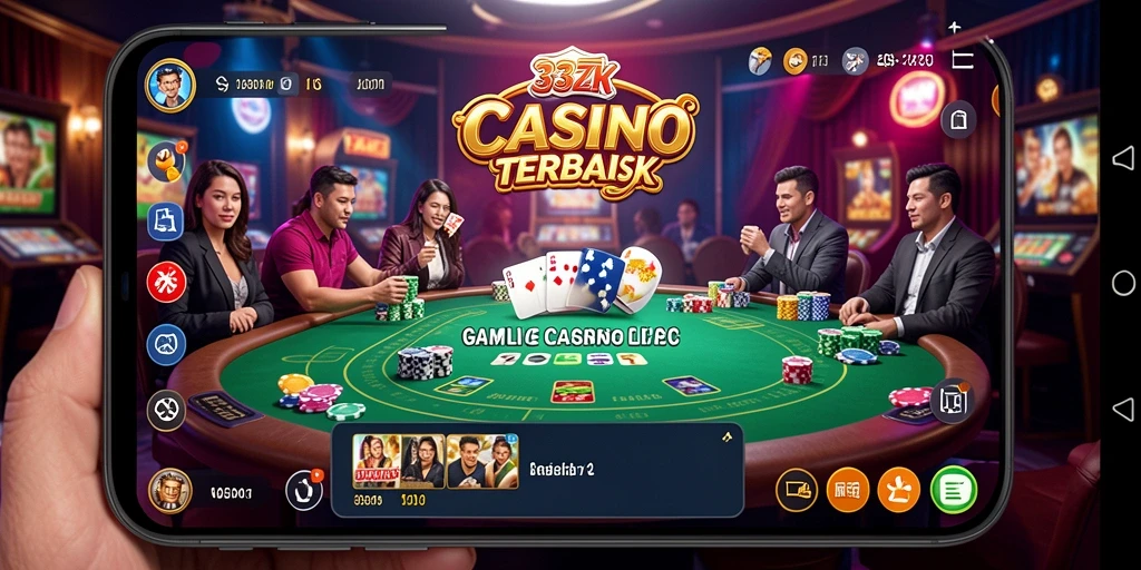Tampilan gameplay Live Casino yang mendebarkan dan interaktif.