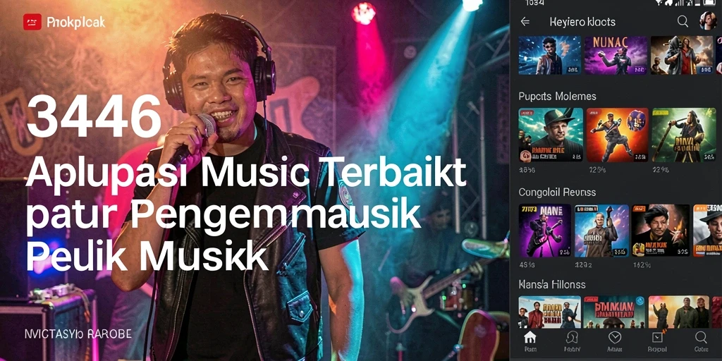 Tampilan gameplay 3446 yang menunjukkan berbagai fitur musik.