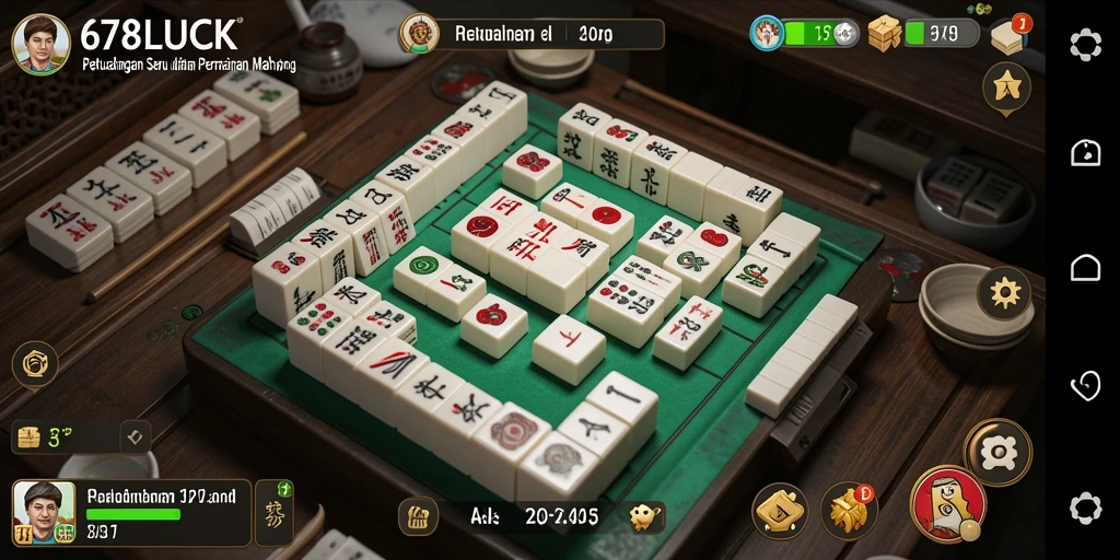Tampilan gameplay seru dari 678LUCK yang menampilkan elemen Mahjong.