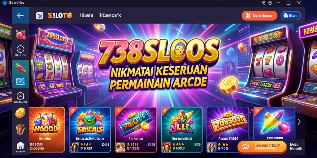 Screenshot 738SLOTS menampilkan gameplay seru dengan mesin slot yang menarik.