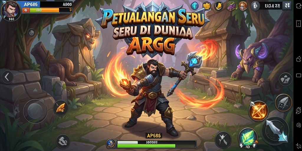 Tangkapan layar menampilkan pertempuran seru di AP686 dengan karakter beraksi.
