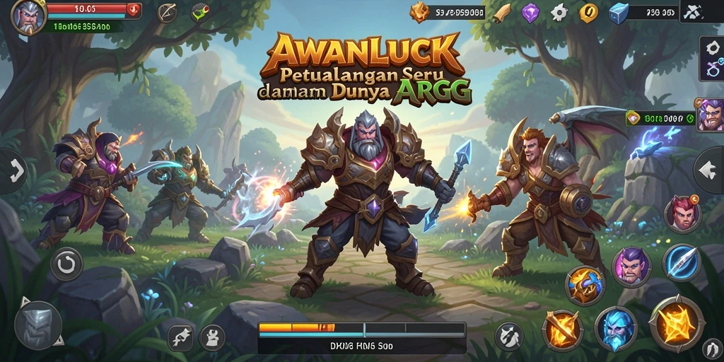 Tampilan menakjubkan dari gameplay ARPG AWANLUCK yang seru.