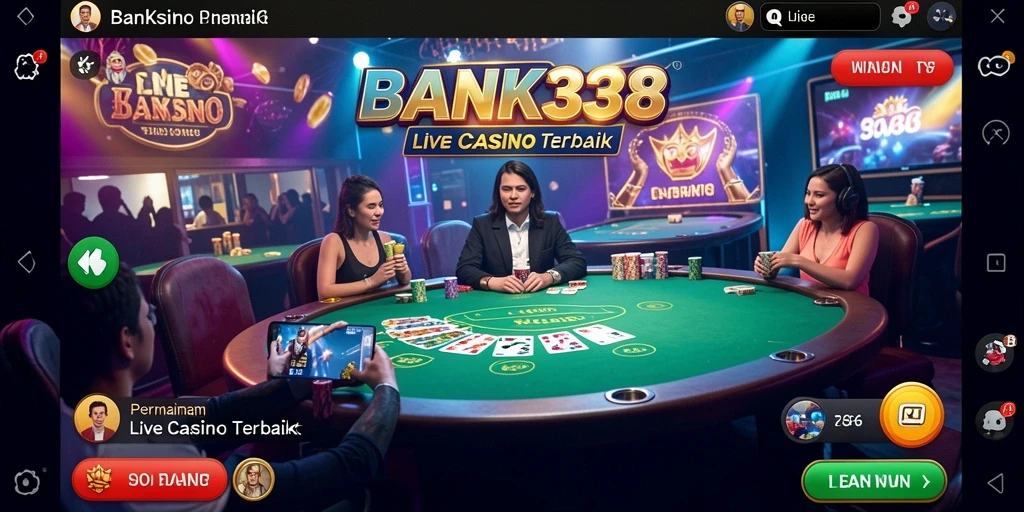 Tampilan gameplay Live Casino yang mendebarkan di BANK338.
