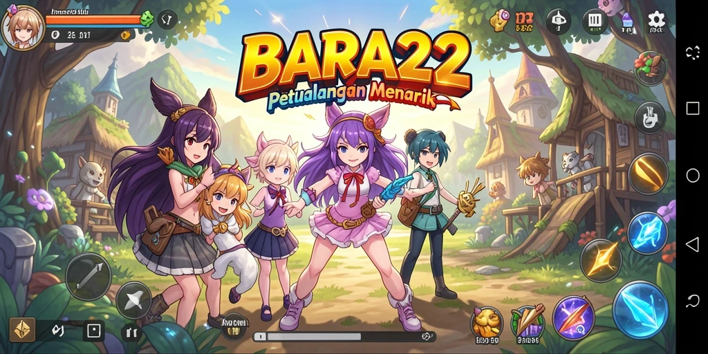 Tampilan gameplay BARA22 yang menawan dan penuh aksi.