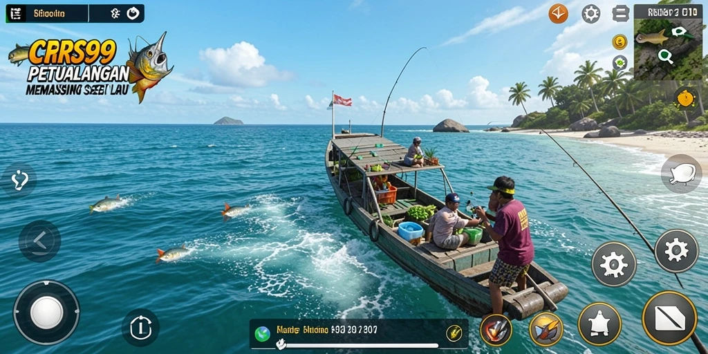 Tangkapan ikan yang memuaskan dalam gameplay CRS99.