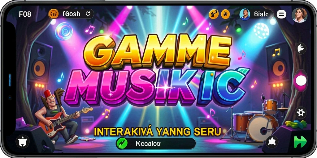 Tampilan gameplay F08 yang mengasyikkan dengan berbagai lagu.