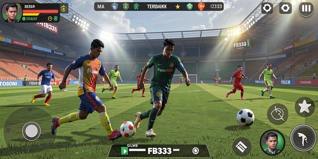 Tampilan gameplay FB333 yang mendebarkan dan penuh aksi di lapangan.