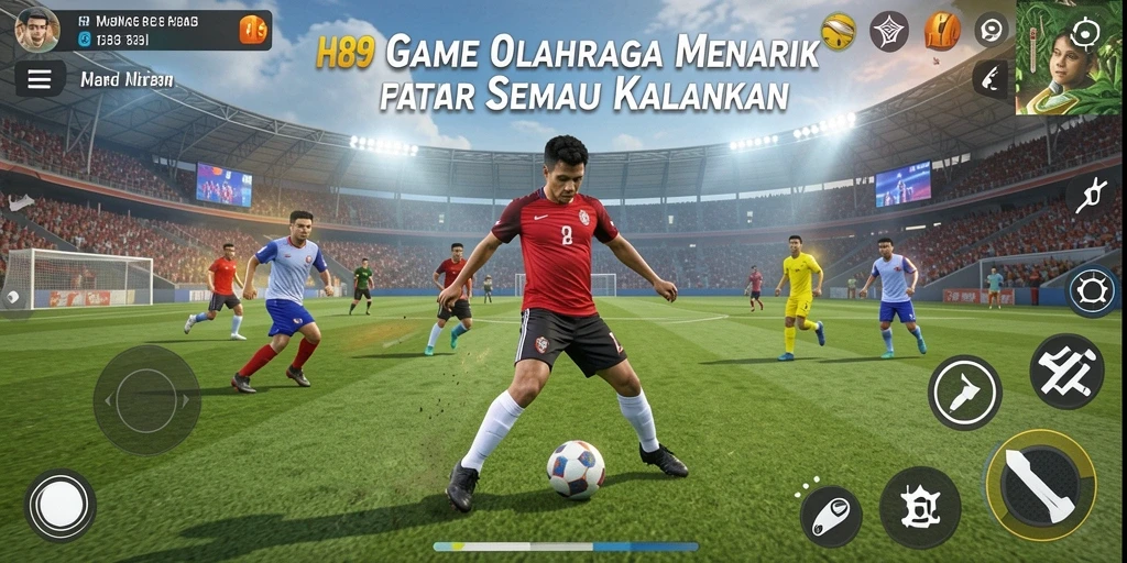 Tampilan gameplay H89 yang seru dan interaktif di lapangan olahraga.