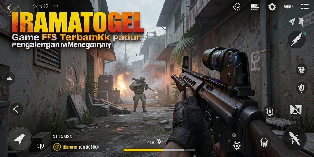 Tangkapan layar IRAMATOGEL menunjukkan aksi mendebarkan dalam pertempuran FPS.