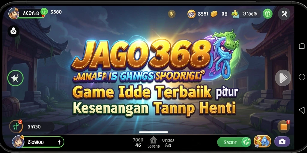 Screenshot utama JAGO368 menampilkan gameplay Idle yang mengasyikkan dan penuh warna.