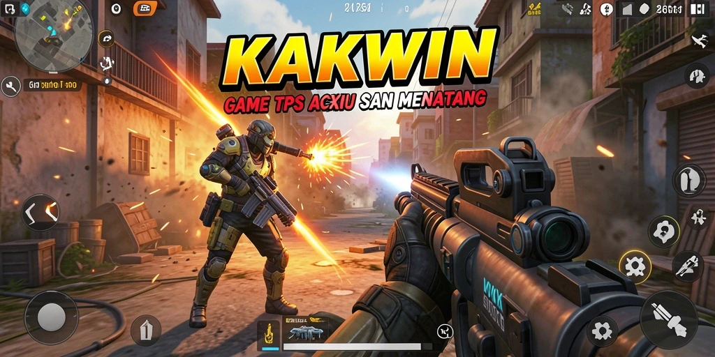 Tampilan gameplay KAKWIN dalam pertempuran seru TPS.