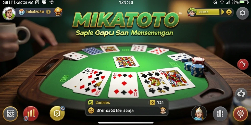 Tampilan gameplay MIKATOTO yang mengasyikkan saat bermain Gaple.