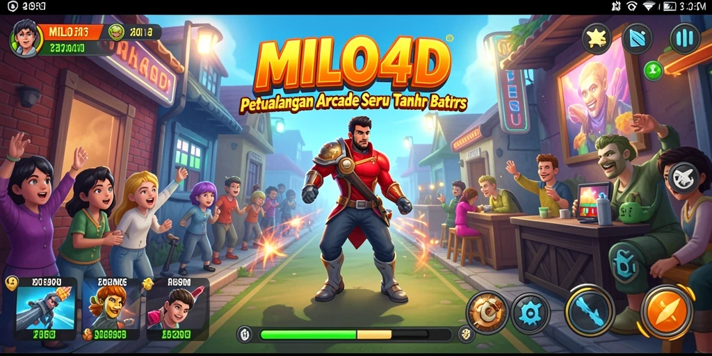 Tampilan seru dari gameplay MILO4D dengan karakter yang penuh aksi.