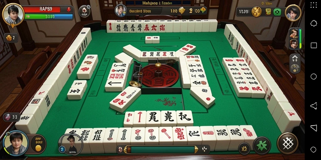 Screenshot gameplay RAP89 dengan tampilan papan Mahjong yang menarik.