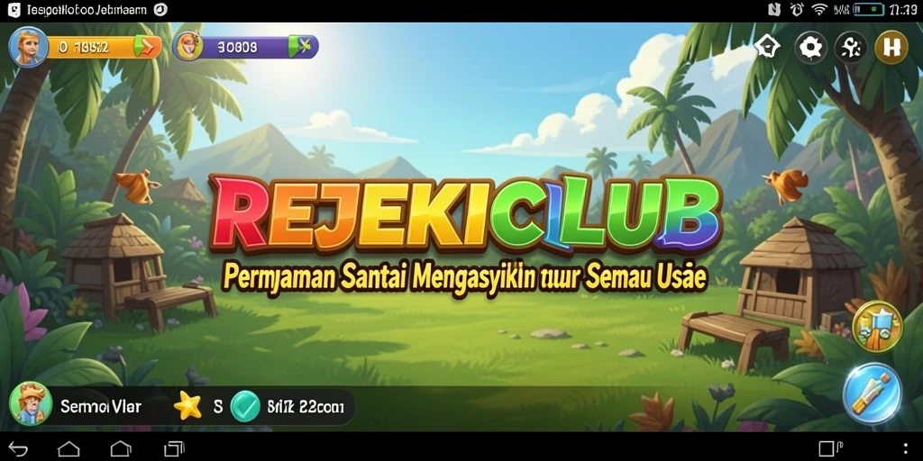 Tampilan gameplay <strong>REJEKICLUB</strong> yang penuh warna dan menarik untuk pemain casual.