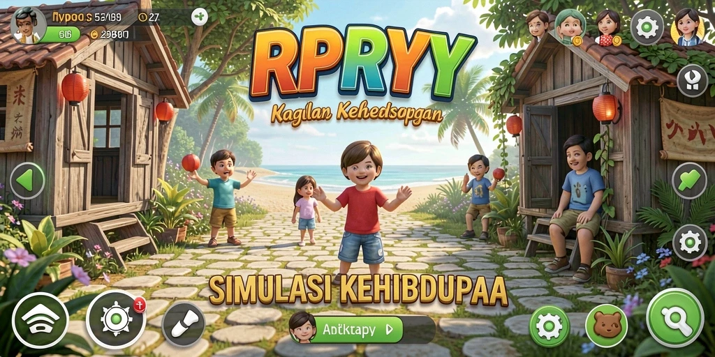 Tangkapan layar gameplay RPYYY dengan berbagai aktivitas seru.