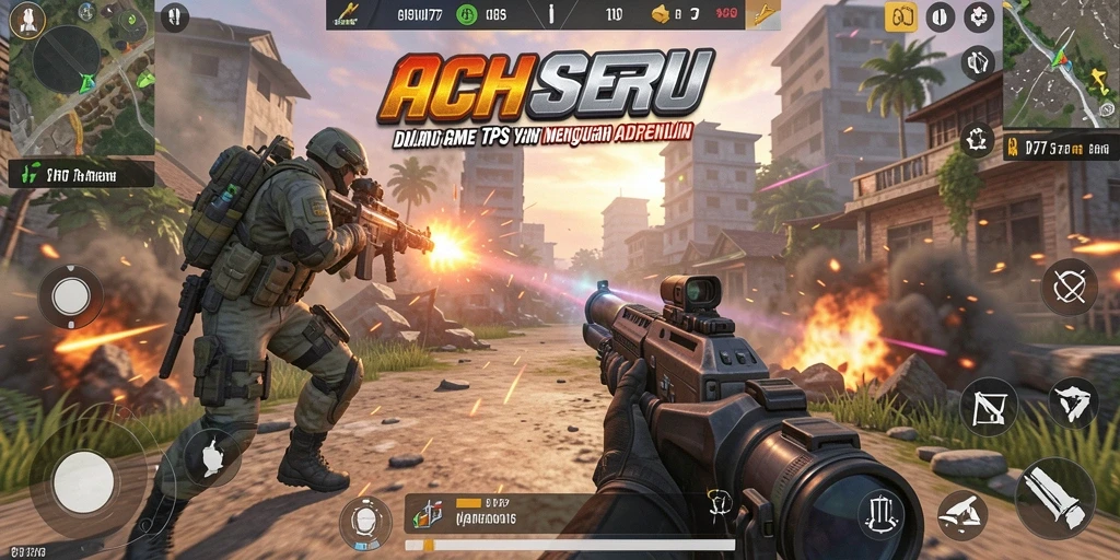 Screenshot UH77 menampilkan aksi gameplay TPS yang mendebarkan dan grafis yang memukau.