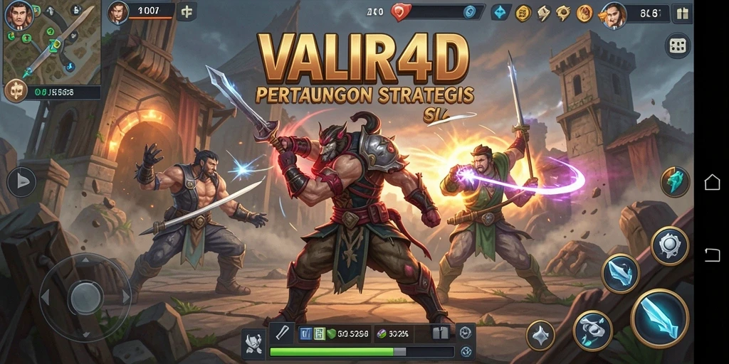 Screenshot gameplay <strong>VALIR4D</strong> menunjukkan aksi pertempuran yang intens dan strategi mendalam.
