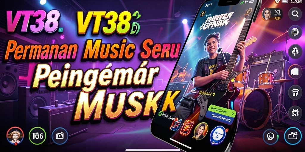 Tampilan gameplay VT38 yang menarik dan interaktif dengan berbagai tantangan musik.