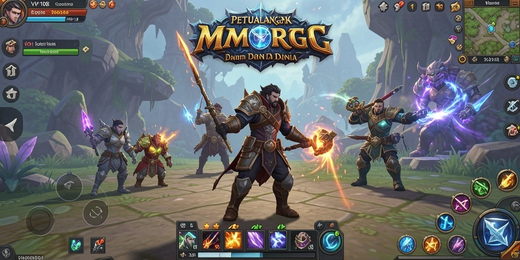 Tangkapan layar dari gameplay epik dalam VW108, menampilkan karakter dan pertempuran.